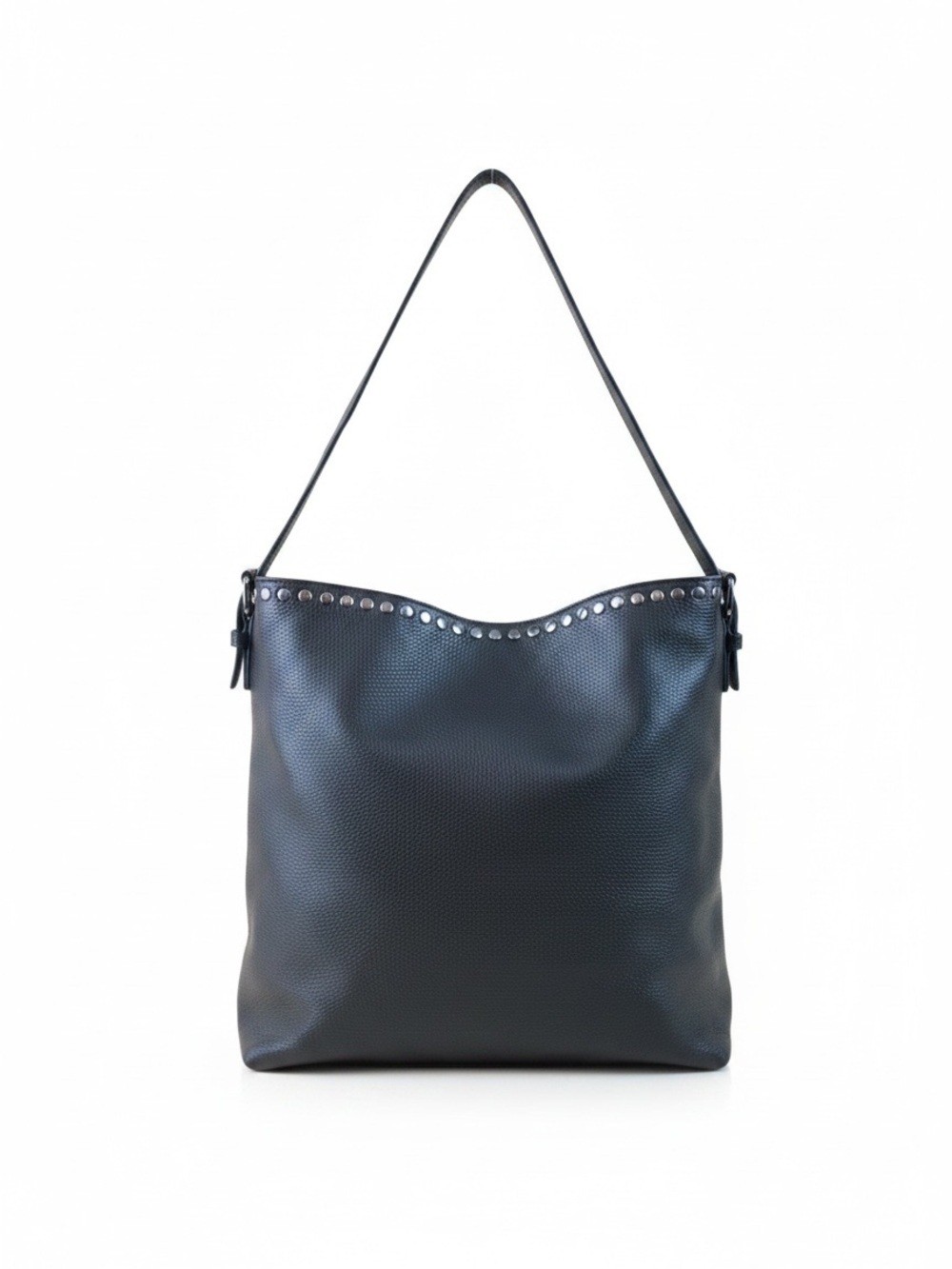 Laggo black leather studded purse bag